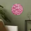 Roze - Schuim - Bubbels Akoestische PET Vilt - Rond klein -sfeer2