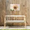 Bloem - Minimalistisch - Groen Tuinposter op houten frame 2 cm dik klein -sfeer4