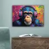 Graffiti - Chimpanzee - Street art - Koptelefoon - Aap canvas 2cm klein -sfeer4