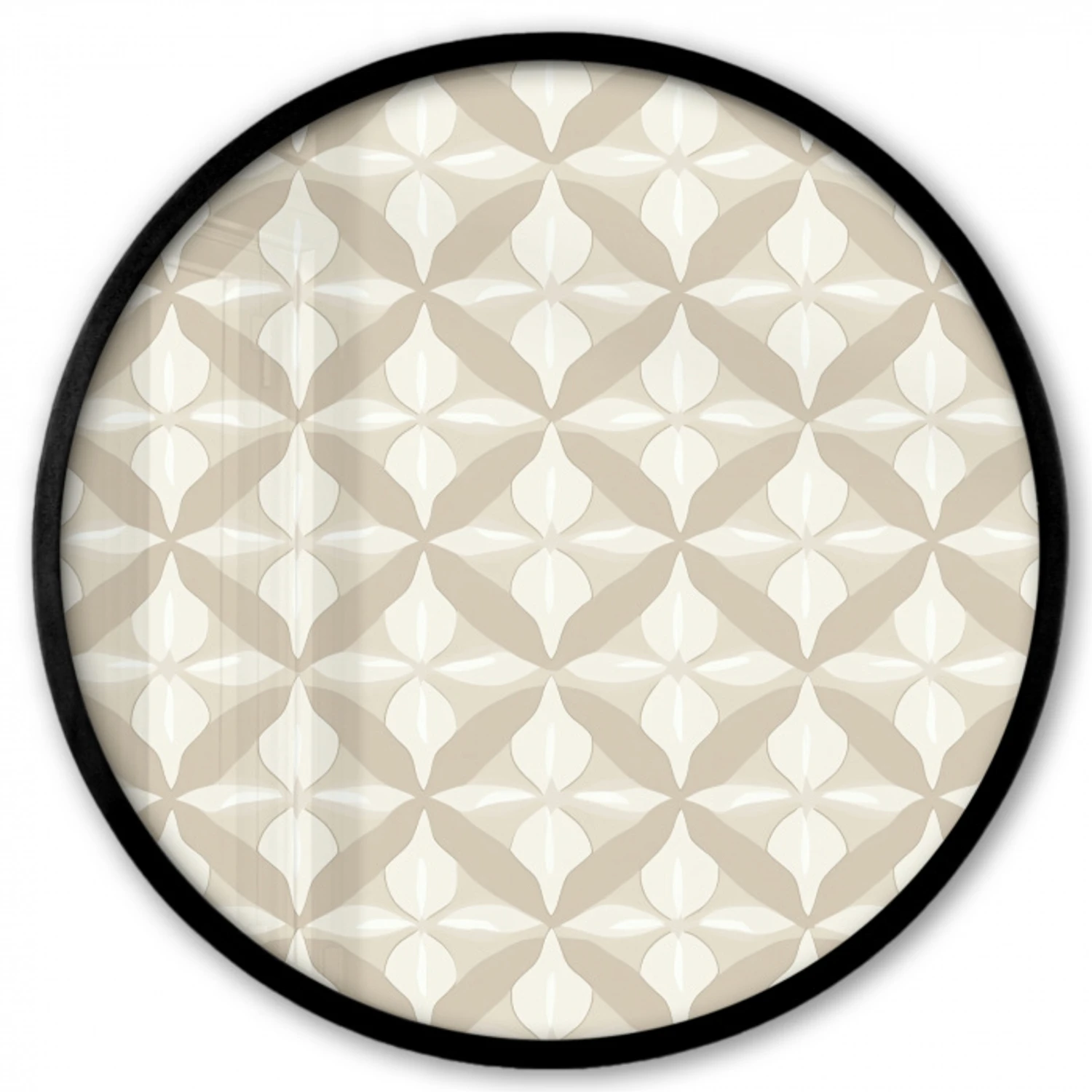 Patroon - Klassiek - Beige Fotolijst rond zonder passe partout klein 856 -3d