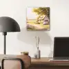 Huisje - Hout - Bloemen aluminium wit klein -sfeer5