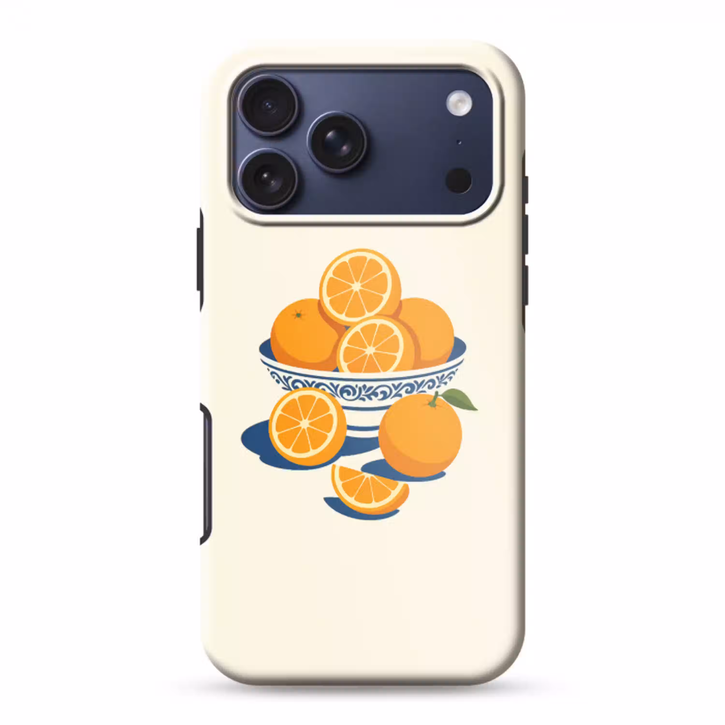 Schaal - Minimalistisch - Oranje - Sinaasappels Toughcase MagSafe Apple iPhone 17 Pro Max klein -3d
