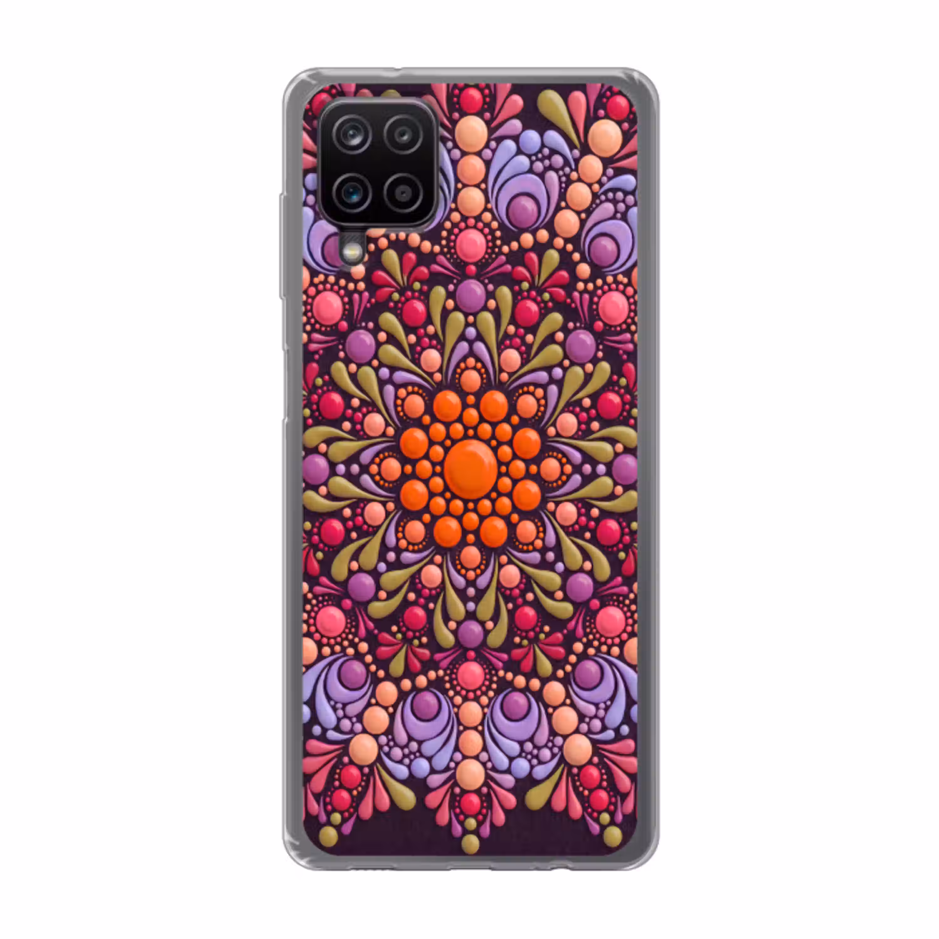 Patroon - Stippen - Abstract - Modern - Kleurrijk Telefoonhoesje Samsung Galaxy A12 klein -3d