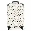Valentijn hartjes verspreid patroon zwart NBS - Handbagage koffer - Kinderen Unisex middel -productfoto_recht