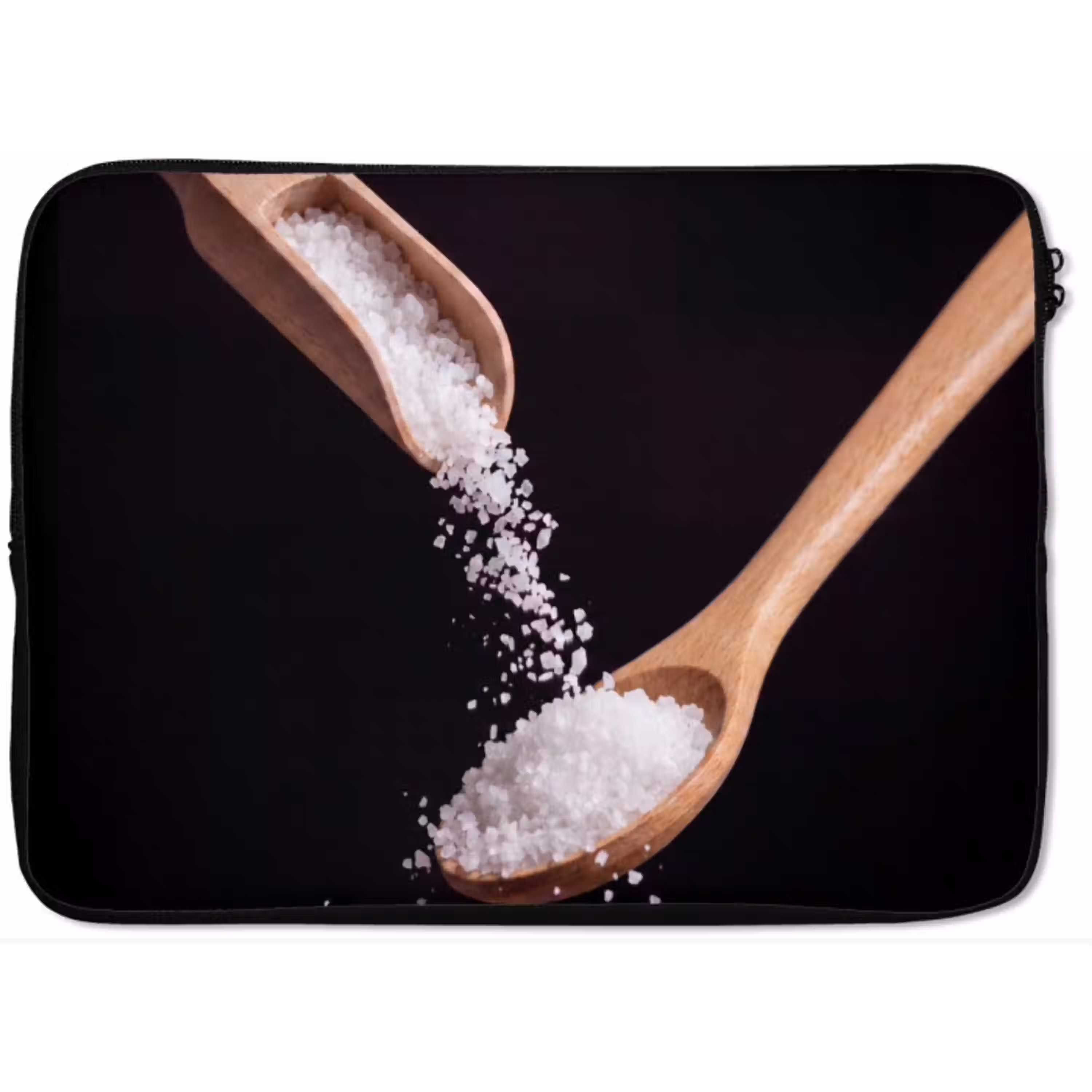 Eten - Zout - Hout laptophoes neopreen klein -zkaufland3dotto