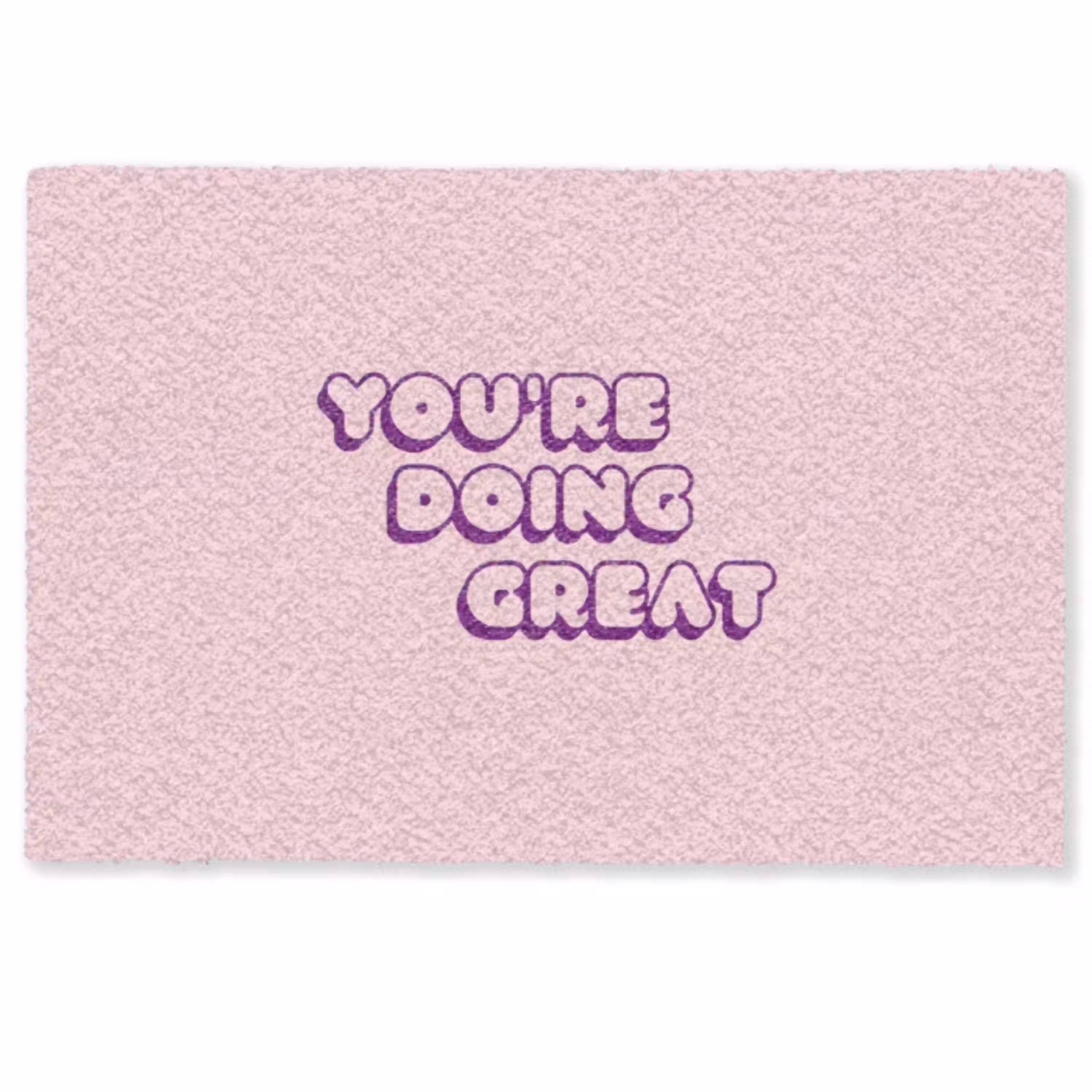 You're doing great - Roze - Bubble letters Deurmat klein -zkaufland3d