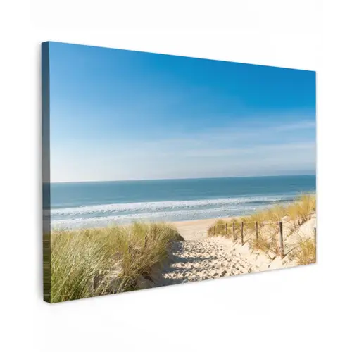 Zomerse Stranddag Tuinposter op houten frame 2 cm dik klein -3d