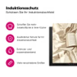 Boek - Illustratie - Tulpen - Koffie Inductie beschermer vinyl 3mm klein -zzzzzzz-lf-ups