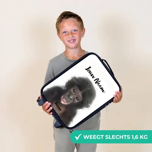 Charlie Chimp Kinderkoffer - Zwart klein -sfeer4_NL