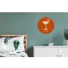 Cocktail - Oranje - Zomer - Quote Wandcirkel aluminium klein -slaapkamer
