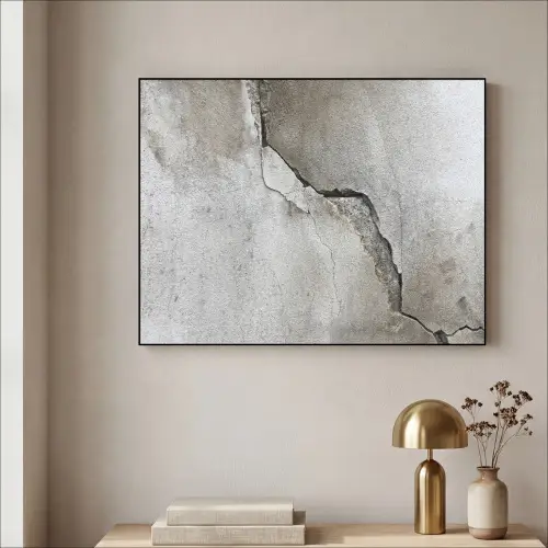 Beton - Industrieel - Grijs Textielframe zwart klein -sfeer2