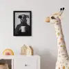Coltrui - Hond - Bril - Mok fotolijst zwart zonder passe partout klein -usfeer4_kinderkamer