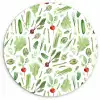 Groente - Mix - Groen - Rood Wandcirkel plexiglas klein 852 -3d