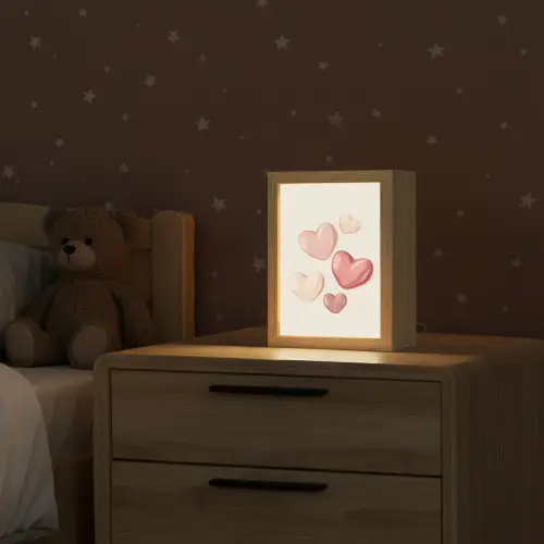 Harten - Rood - Roze - Zwevend Light Box met kabel klein -sfeer1_kind