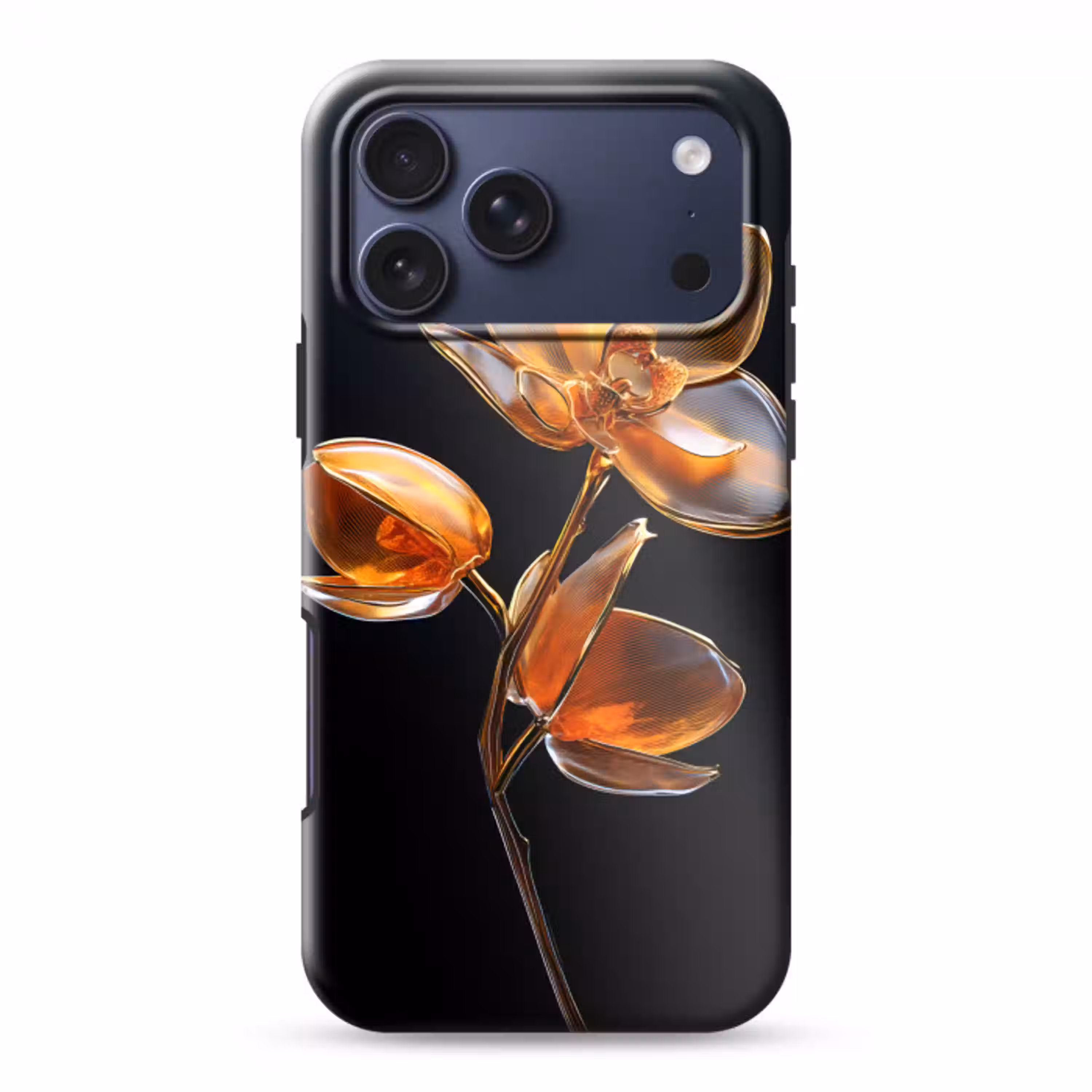 Bloem - Orchidee - Oranje Toughcase MagSafe Apple iPhone 17 Pro Max klein -3d