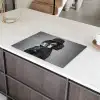 Hond - Krullen - Zonnebril - Wijn Inductie beschermer vinyl 3mm klein -sfeer8