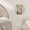 Giraffen - Cartoon - Crème Akoestische PET Vilt - Rond klein -sfeer4