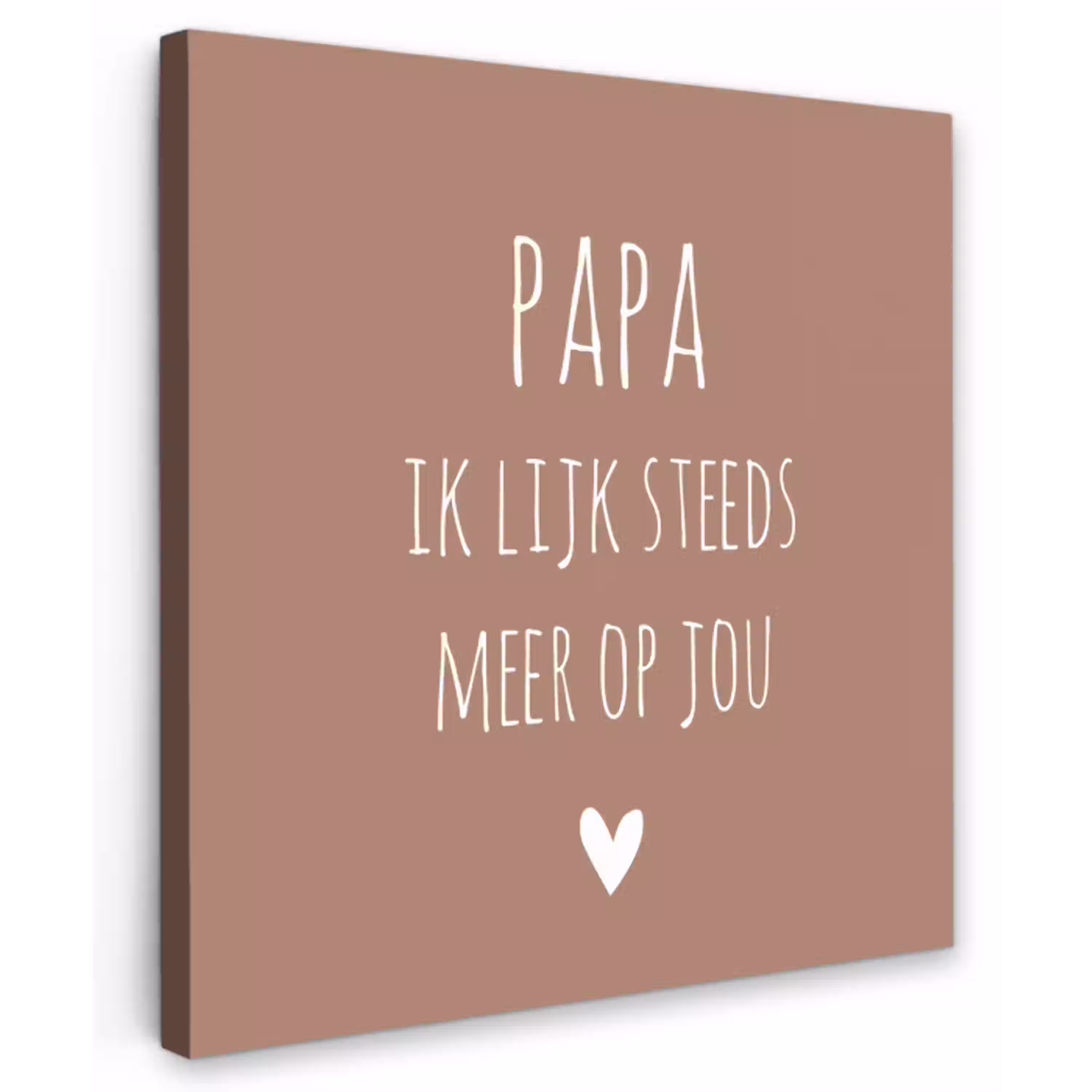 Spreuken - Papa ik lijk steeds meer op jou - Quotes - Papa - Stef Bos Tuinposter op houten frame 2 cm dik klein -3d