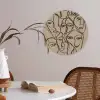 Gezichtenzee - Lijntekening - Abstract Akoestische PET Vilt - Rond klein -sfeer3