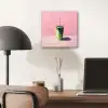 Beker - Rietje - Minimalistisch - Groen aluminium wit klein -sfeer5