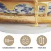 Delftsblauw - Goud - Burger Akoestische PET Vilt - Rond klein -closeup_DE