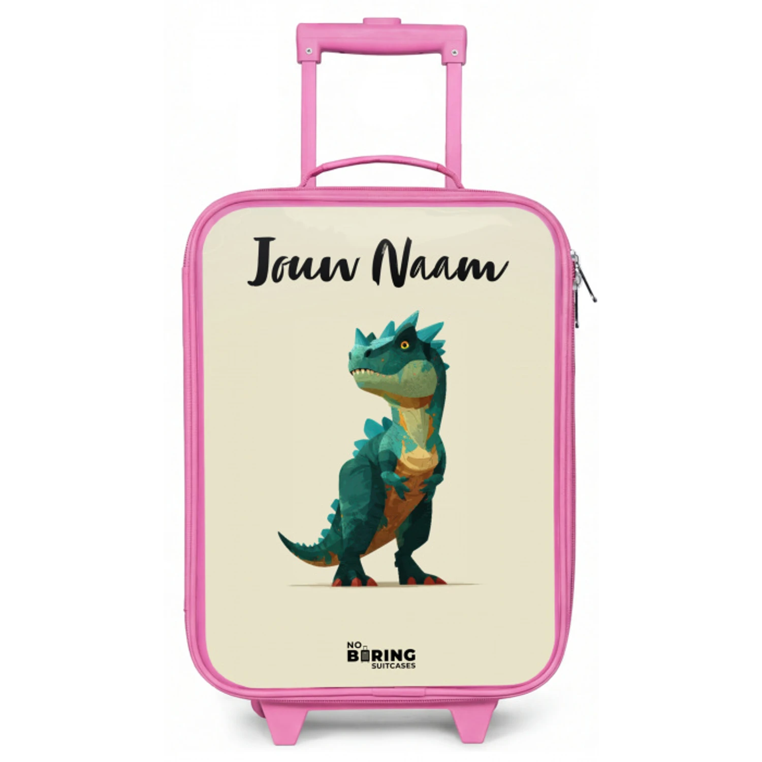 Dino - Dier - Groen Kinderkoffer - Roze klein -zz3dotto