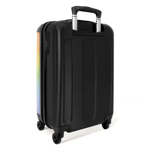 Pastel regenboog Koffer - NBS - Handbagage middel -achterkant