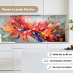 Bloemen - Abstract - Kunst - Modern keuken achterwand 2 middel -sfeer4_DE