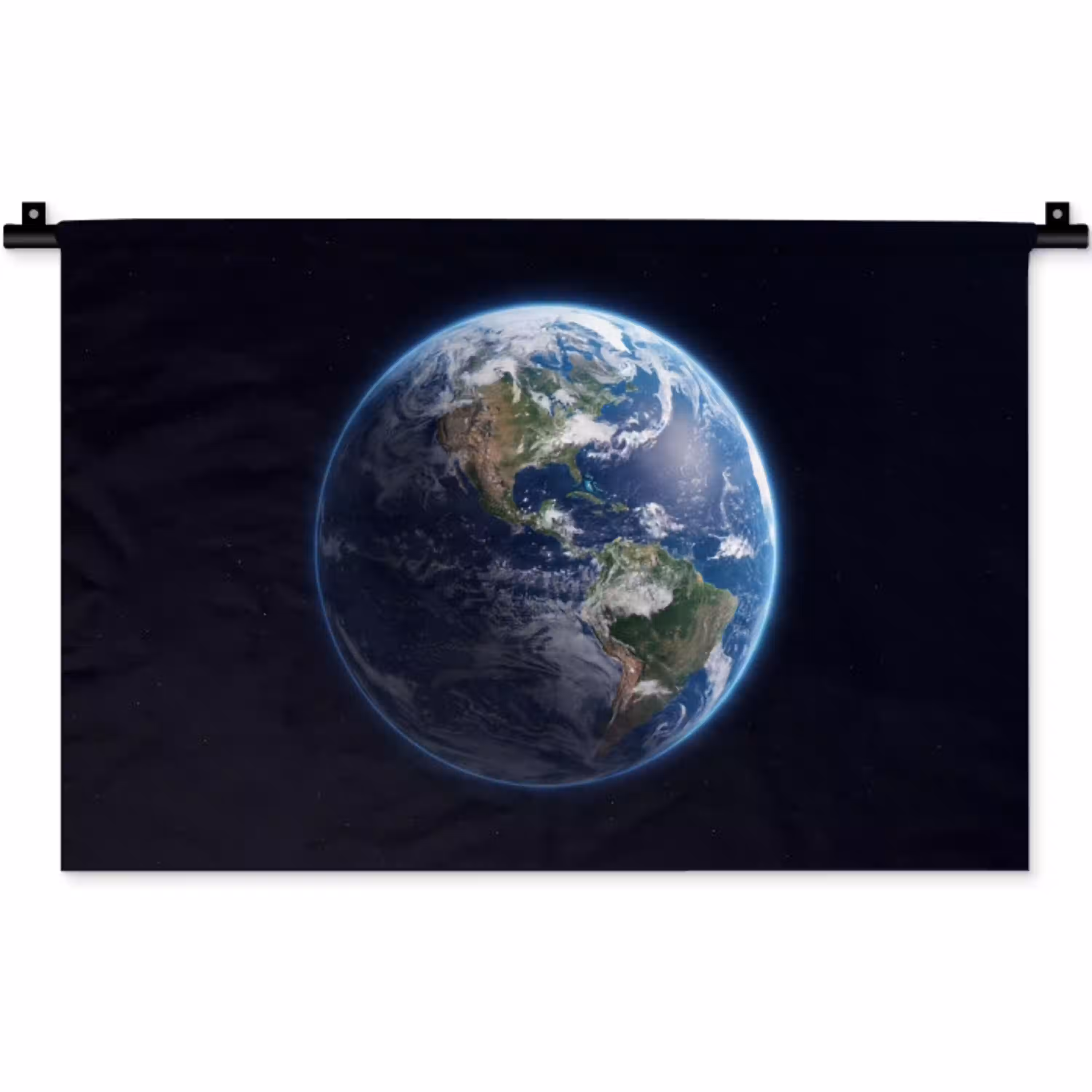 Aarde - Ruimte - Kosmos Wandkleed katoen klein -zz3d