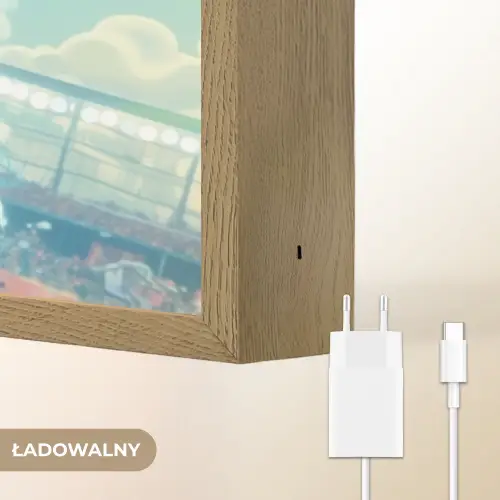 Voetbal - Jongen - Stadion - Elektrisch Light Box met batterij (Wandlamp kind) middel -USP_websiteoplaadbaarNL