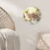 Bloesems - Zonlicht - Quote - Wit Wandcirkel kunststof plaat 5mm dik klein -sfeer5