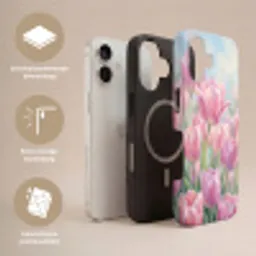 Tulpen - Veld - Lente - Roze Toughcase MagSafe Apple iPhone 17 klein -USP_Lagen_NL