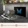 Vlinder - Blauw - Contrast keuken achterwand spatscherm klein -usp_FR