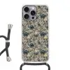 Pauw - Bloemen - Blauw Hoesje iPhone 16 Pro Max met koord klein 804 -3d