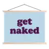 Speels - Boodschap - Blauw textielposter latten blank klein -3d