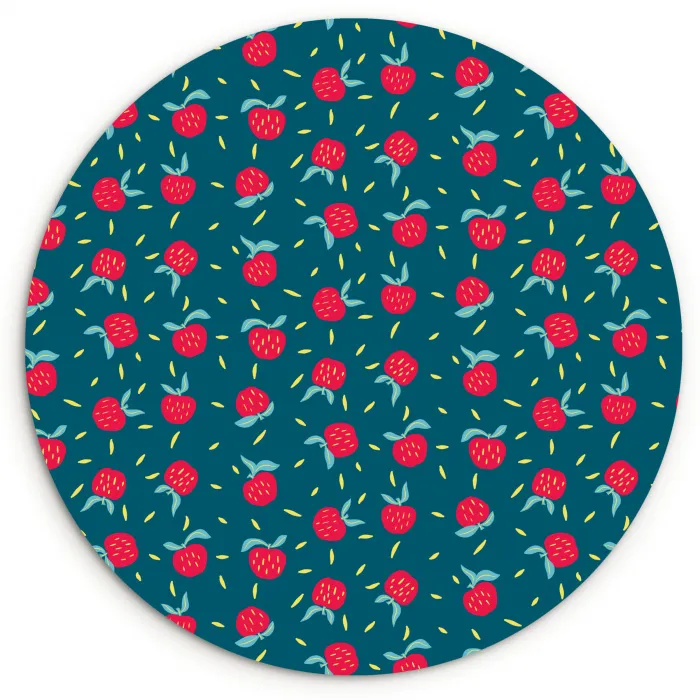 Blauwgroen - Appels - Vruchten Wandcirkel plexiglas klein 852 -3d