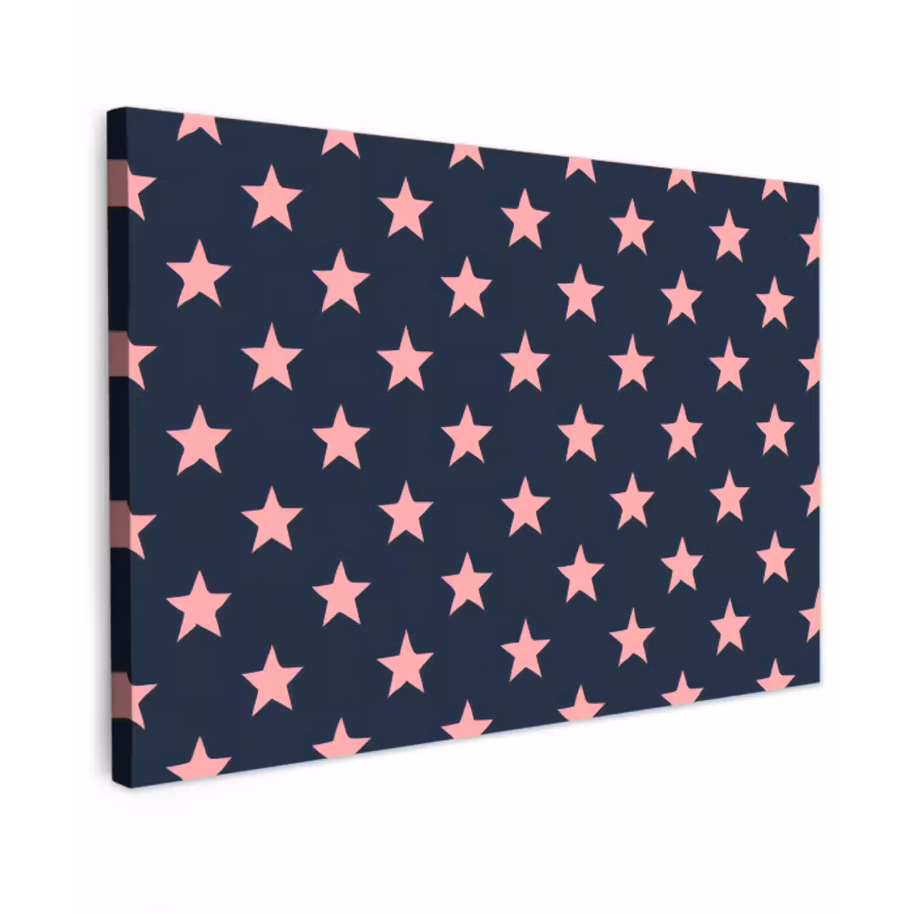 Patroon - Sterren - Roze Tuinposter op houten frame 2 cm dik klein 845 -3d