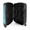 Blauw monster op een blauwe achtergrond NBS - Handbagage koffer - Kinderen Unisex middel -binnenkant