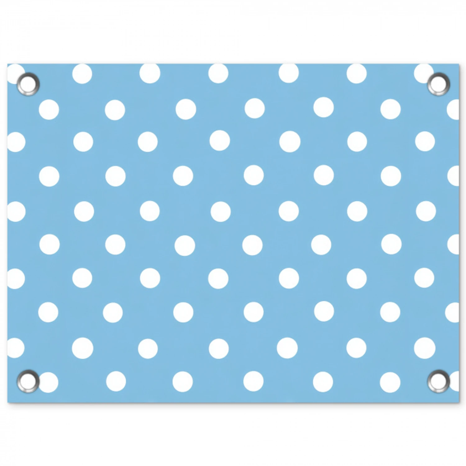Polka - Dots - Blauw tuinposter los doek klein 239 -3d