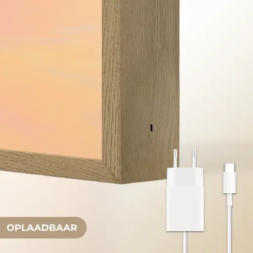 Croissant - Strik - Roze Light Box met batterij (Wandlamp) middel -USP_websiteoplaadbaarNL