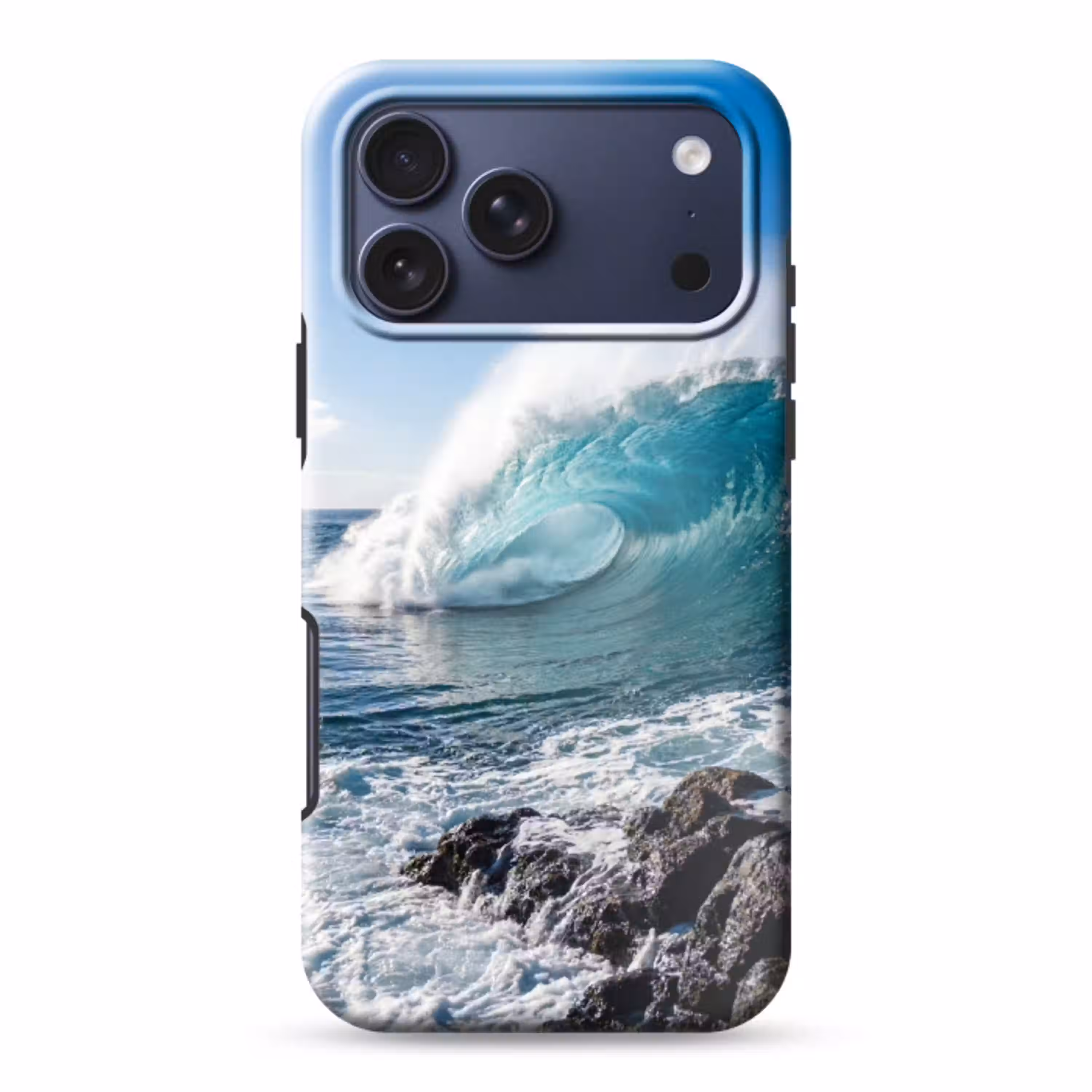 Golf - Oceaan - Brekend - Water - Blauw Toughcase MagSafe Apple iPhone 17 Pro Max klein -3d