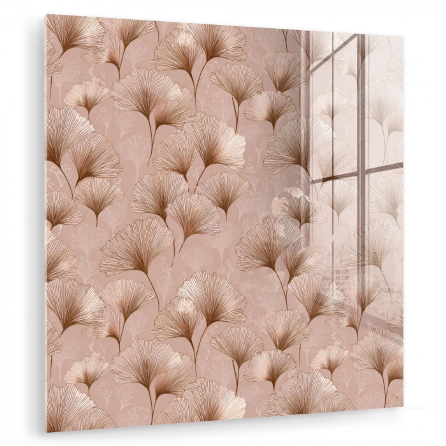 Ginkgo - Patroon - Roze plexiglas 5mm klein 11 -zzzproduct_nieuw