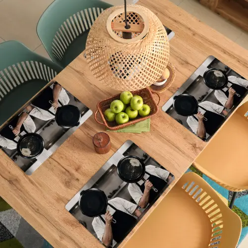 Koks - Koekenpannen - Keuken Placemat vinyl groot -zzsfeer5_Kitchenyeah-website