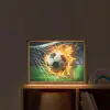 Voetbal - Goal - Doelnet - Vuur Light Box met batterij (Wandlamp kind) middel -sfeer1_kind