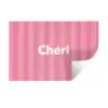 Gestreept - Roze - Chéri Muursticker klein -3d