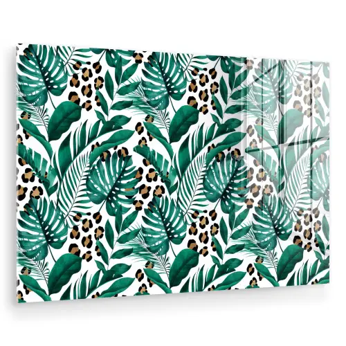 Dierenprint - Panter - Bladeren - Tropisch - Jungle plexiglas 5mm klein -zzzproduct_nieuw