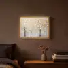 Bomen - Aquarel - Kunst - Natuur Light Box met batterij (Wandlamp) middel -sfeer4