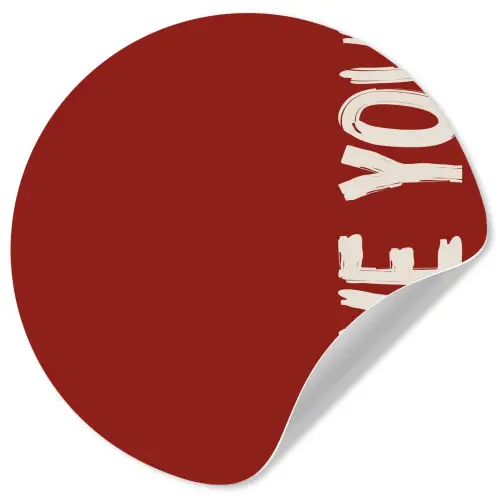 Schuin - Loveyou - Rood Wandcirkel behangsticker klein -3d