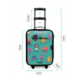 Robo rave Kinderkoffer - Zwart klein -productfoto_formaten