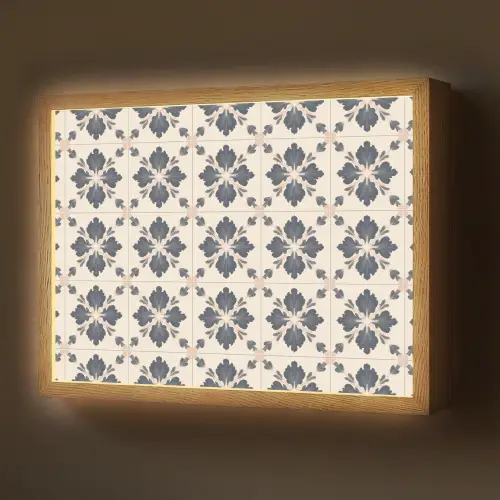 Bladvorm - Klassiek - Kleurrijk Light Box met batterij (Wandlamp) middel 907 -z3d_website